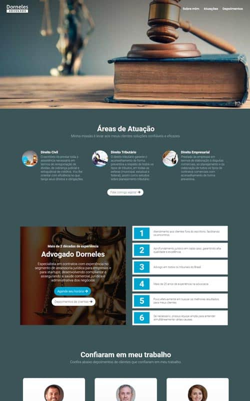 Modelo de site para advogados e escritórios de advocacia
