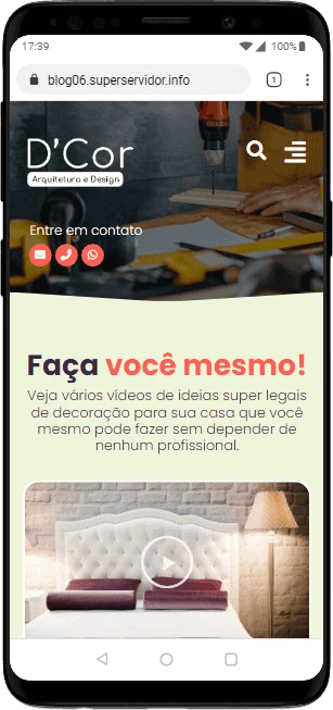 Modelo de site com Blog e Vlog para dicas de “faça você mesmo”