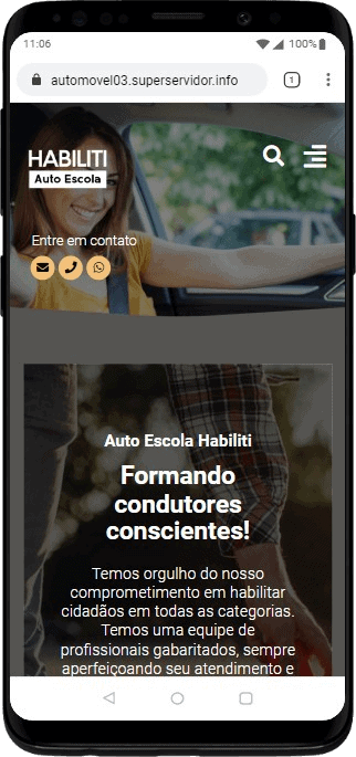 Modelo de Site para Autoescola